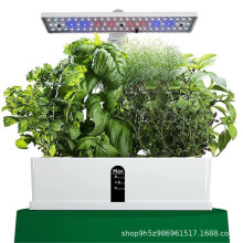 Smart Hydroponics Grow System Indendørs Urtehavesæt 9 Bælge Automatisk Timing med Højdejusterbar 15W Grow Lights 2,5L Vandtank