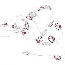 Hello Kitty 888786 Hello Kitty Face Logo Decorative LED String Lights - Pink & White - 20 Count