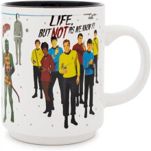Star Trek 888050 20 oz Star Trek Aliens Villains & Crew Ceramic Camper Mug - Multi Color