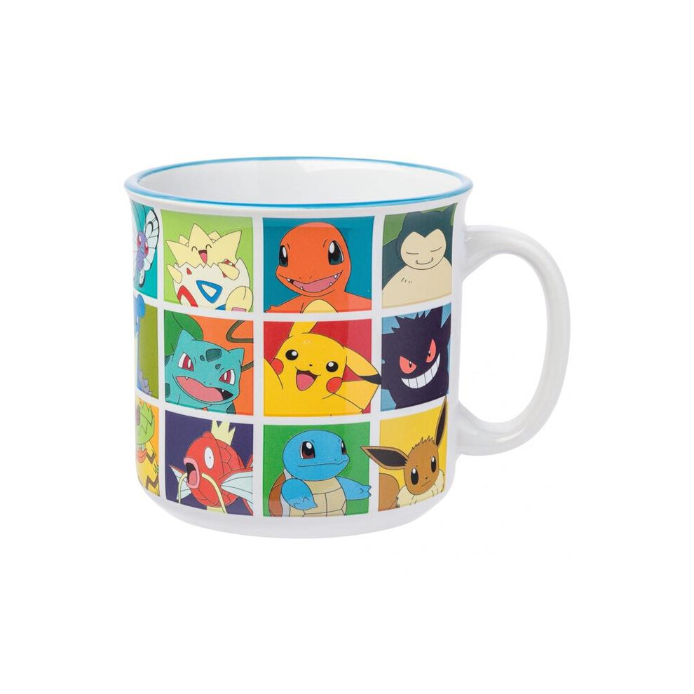 Photos - Mug / Cup Pokemon 888179 20 oz Pokemon Pop Color Grid Ceramic Camper Mug - Multi Color