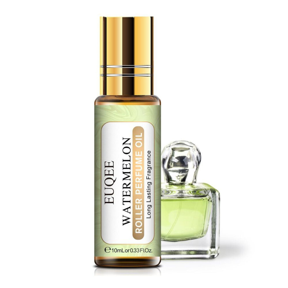 (as the picture, Watermelon) 10ML EUQEE Roller Perfume Oil for Diffuser Massage Healthy Calming Air Fresh Care DIY Perfume Angel White Musk Coconut& Vanilla Essential Oil