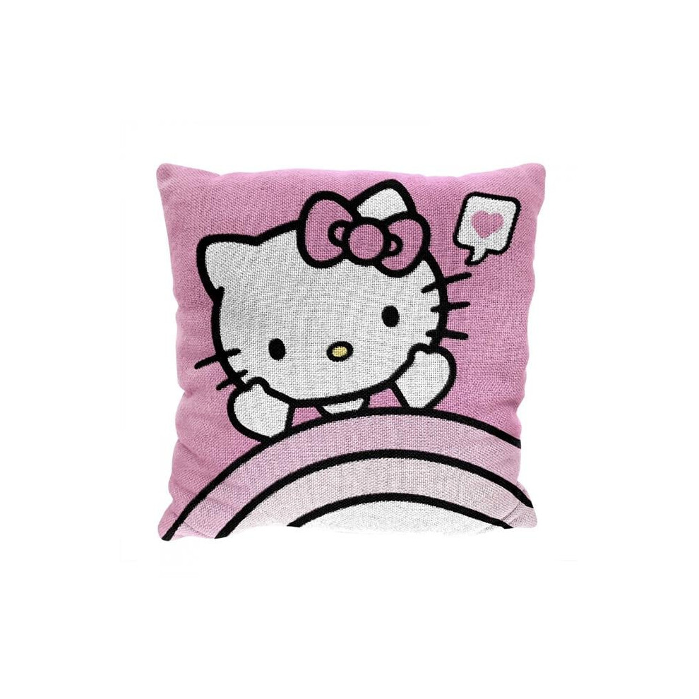 Hello Kitty 878836 20 in. Hello Kitty Big Hugs Woven Jacquard Pillow - Pink