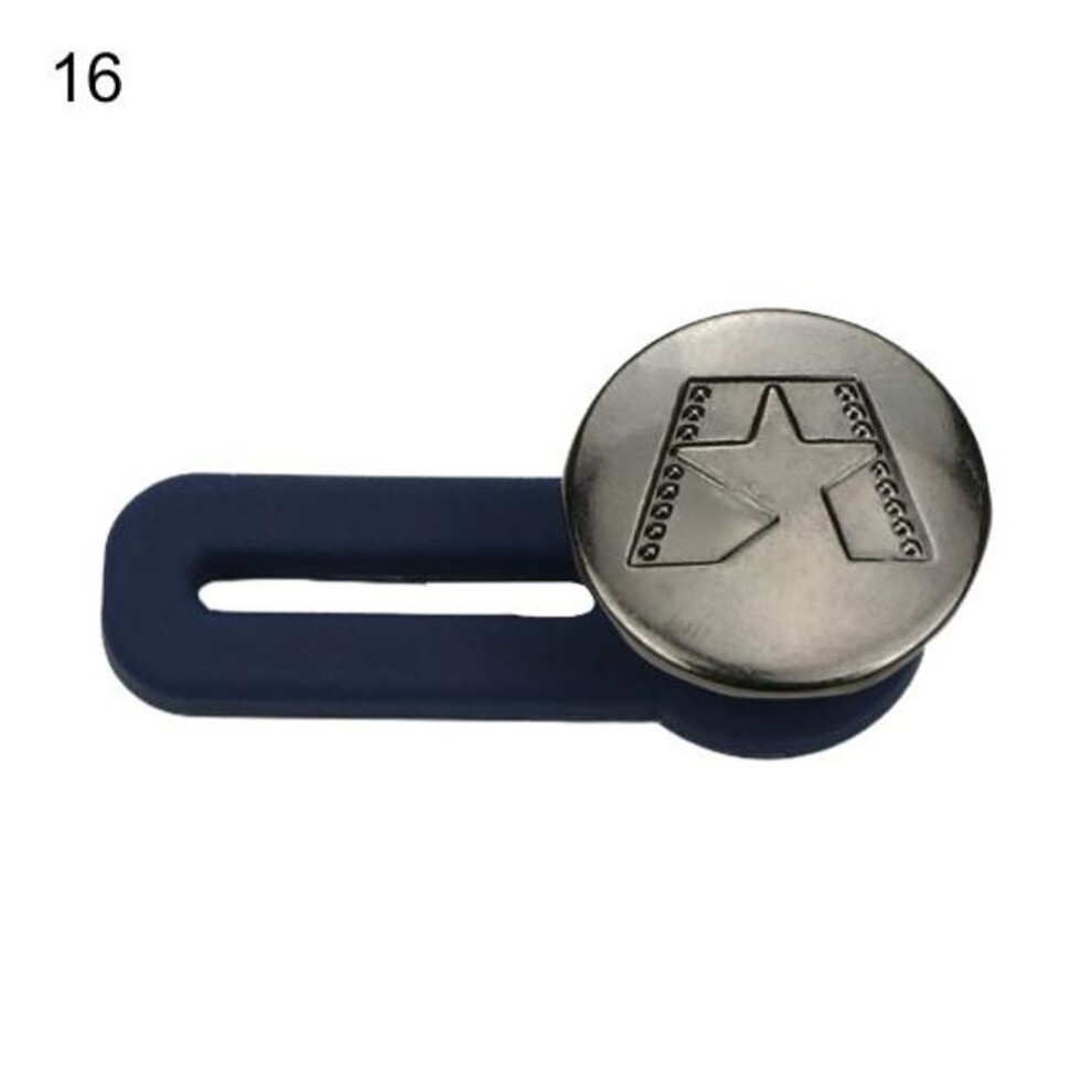 (as the picture, 16) Detachable Multi Styles Durable Anti-deformation Punch Free Jeans Buttons Extender Waist Enlarge Button