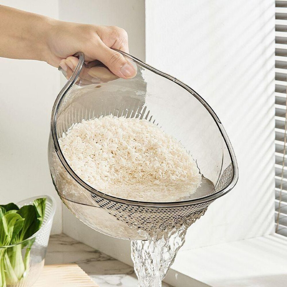 (black, 1PCS) 1pc Multifunctional Drain Basket Drain Bowl Household Sink Vegetable Basin Kitchen Rice Washing Colander Fruit Plate