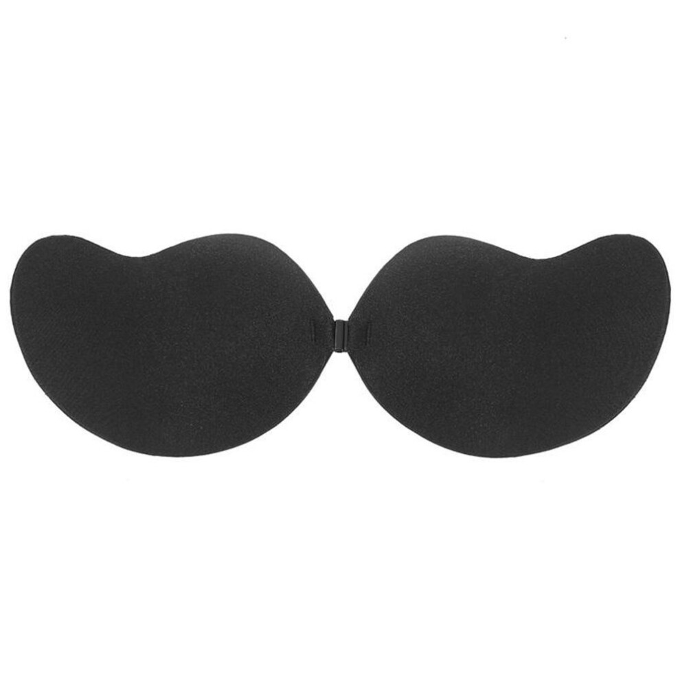(black, C) Invisible Push Up Bra For Women Backless Strapless Bra Seamless Front Closure Bralette Underwear Silicone Self-adhesive Bra Pads