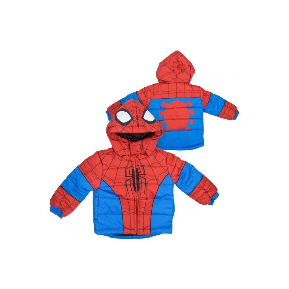 Bluey 884562-toddler4t Spider-Man Cosplay Puffy Toddlers Jacket - Toddler 4T