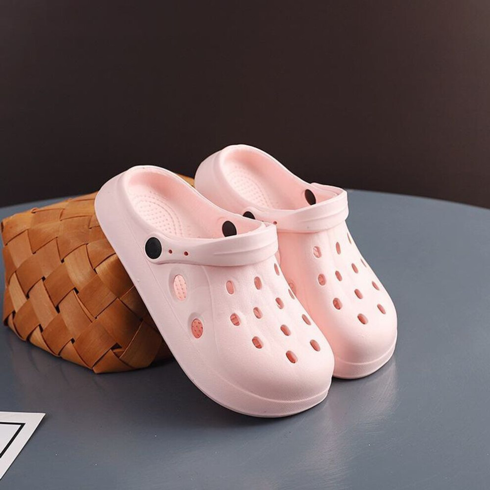 (pink, 40-41) 2024 Summer Women's/Men's Trendy Non-Slip Soft-Sole Closed-Toe Sandals for Outdoor Wear - Thick-Sole Beach Slippers