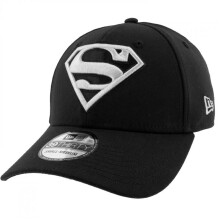 Superman 884547-medium-la Superman Silver Logo Era 39Thirty Fitted Hat - Black - Medium & Large