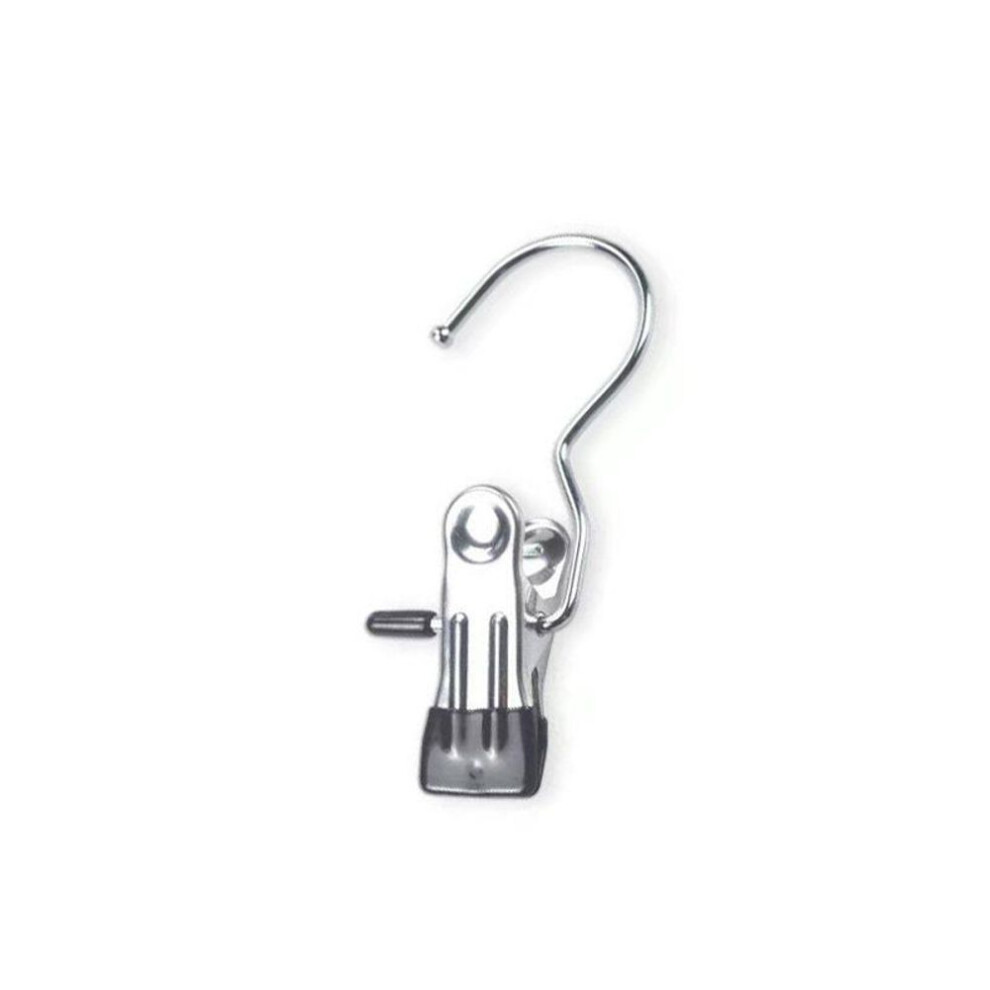 (black, 1PCS) 1/3/5/10pcs Stainless Steel Clothespins with Hook Laundry Organizer Portable Hanging Clip Closet Hanger Efficient Clothes Management