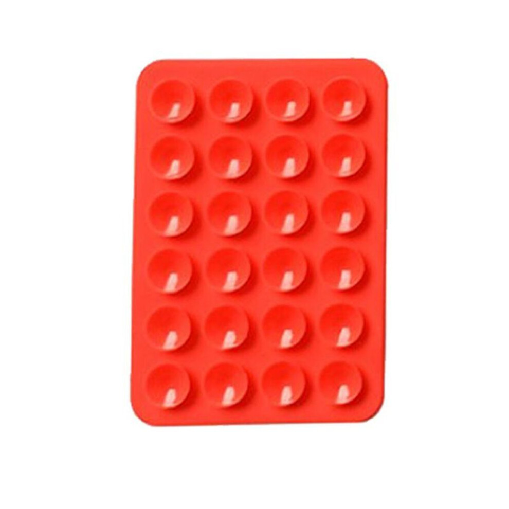 (red) Silicone Suction Pad For Mobile Phone Fixture Suction Cup Backed Adhesive