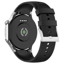 (Black) Watch Strap Silicone Watch Band for Oppo Watch X2/ONEPLUS Watch3