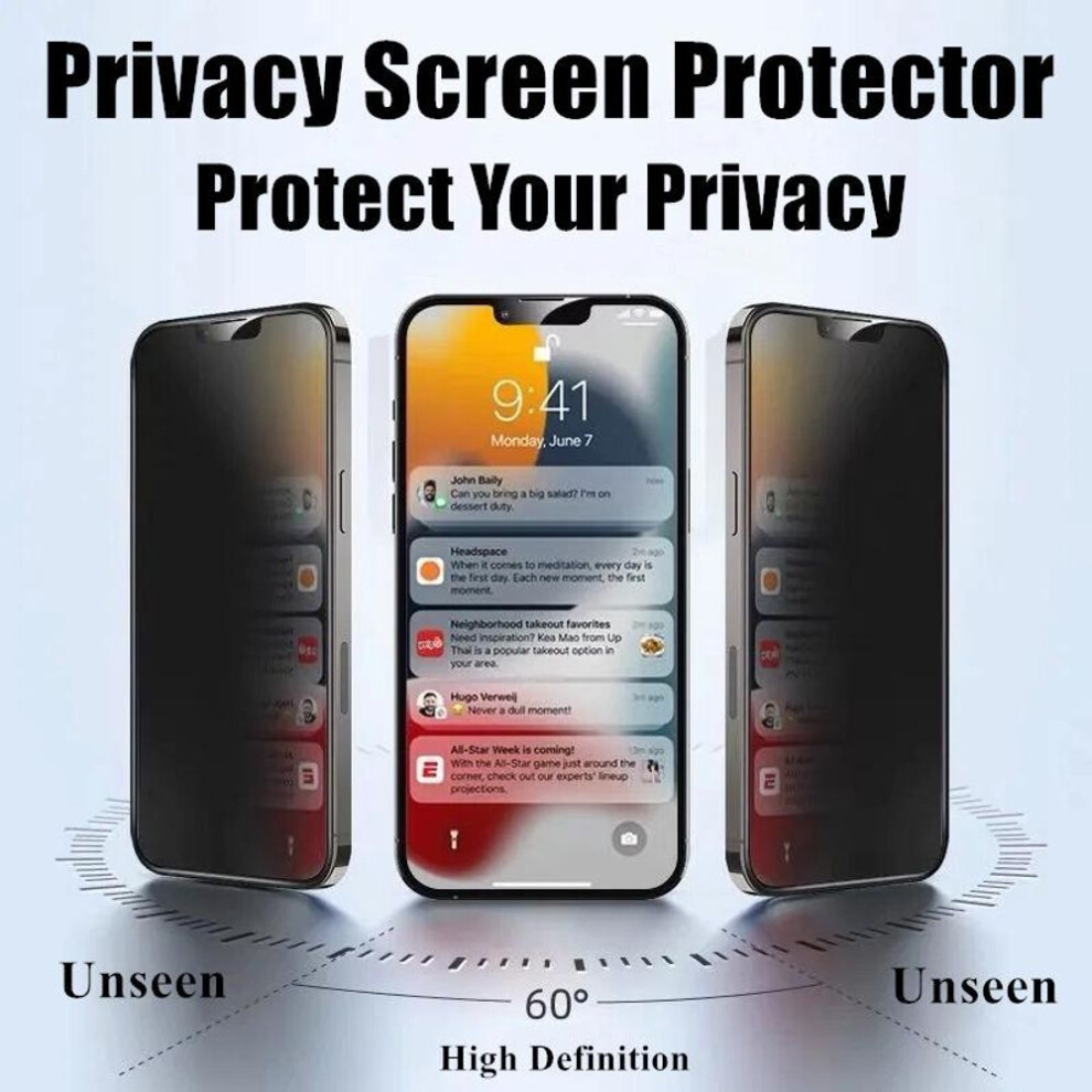 (black, iPhone 14 pro max) 3PCS Privacy Screen Protector For iPhone 14 PRO MAX Anti-Spy Glass For iPhone 13 12 11 XS Max XR 7 8 Plus SE 2022 Tempered Glass