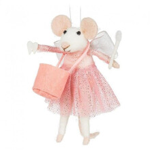 MDR Trading Inc. AB-27-MERINO-362_Q01 Tooth Fairy Mouse With Wand And Toothtote Ornament