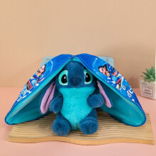 (Blue)Lilo Stitch Sanrio Garfield Plüsch Spielzeug verwandelt sich in eine Cartoon Reißverschluss Puppe Kind Geschenk.
