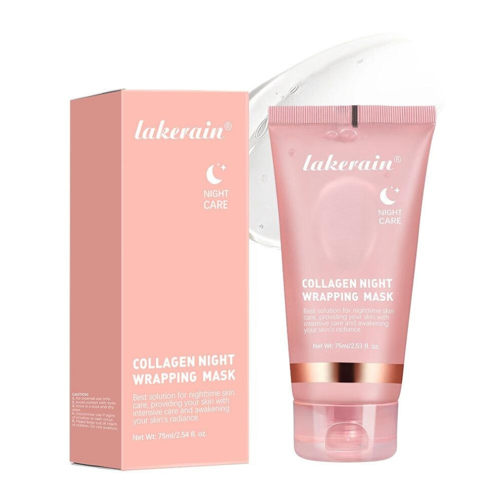 Night Collagen Wrapping Mask Rejuvenation Moisturizing Brightening Face Mask Make Glowy Skin Elasticity Facial Mask