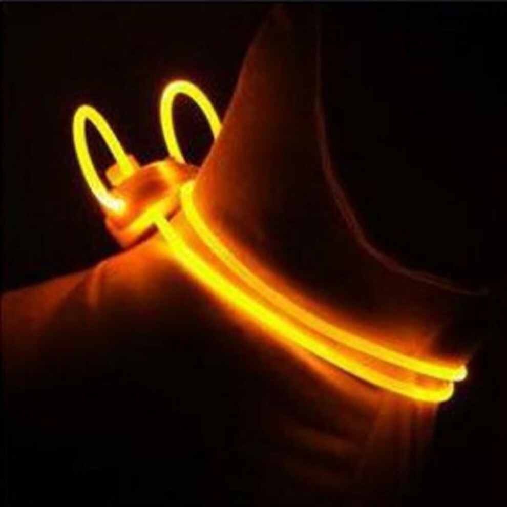 (Adjustabe, yellow) Multi-color Led Pet Collar Adjustable Night Safety Luminous Light Up Dog Bright Leash