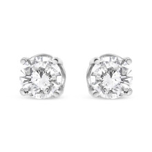 Infinite Jewels 74-4867WLD 14K White Gold 0.75 CTTW Lab Grown Diamond 4-Prong Classic Stud Earrings, F-G Color - VS2-SI1 Clarity