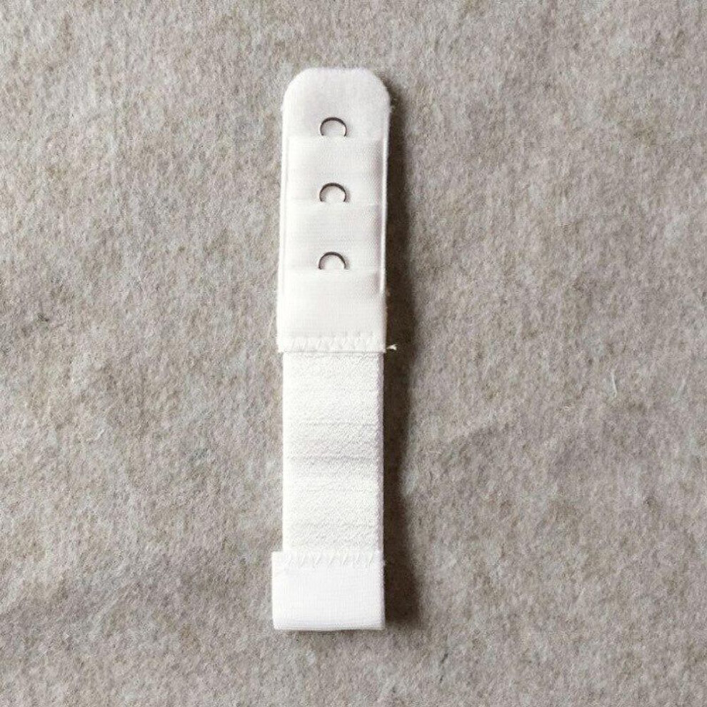 (white) 1pc 1 Rows 3 Hooks Bra Extender Clasp Extension Elastic On Strap Bra Extenders Adjustable Intimates