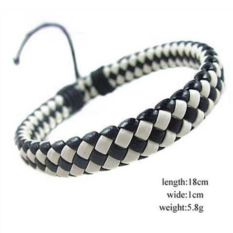 (as the picture) Trendy Charm Bracelets Leather Jewelry Woven Rope Chain Comfortable Vintage Men Women Bohemia Gift