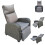 (Grey ) Garden Recliner Armchair Rattan Effect 4