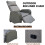 (Grey ) Garden Recliner Armchair Rattan Effect 5