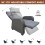 (Grey ) Garden Recliner Armchair Rattan Effect 6