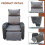 (Grey ) Garden Recliner Armchair Rattan Effect 7