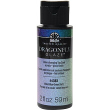 Plaid DADG2-44383 2 oz FolkArt DragonFly Glaze Topcoat - Violet, Blue & Green Shift