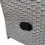 (Light Grey) Rattan Chaise Lounge Sofa Set 2 Seater 5