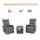 (Dark Grey) Rattan Chaise Lounge Sofa Set 2 Seater 7