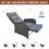 (Dark Grey) Rattan Chaise Lounge Sofa Set 2 Seater 8