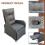 (Dark Grey) Rattan Chaise Lounge Sofa Set 2 Seater 11