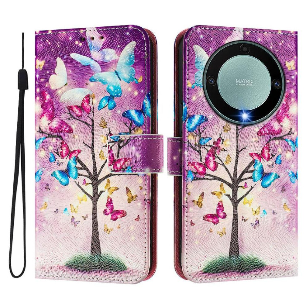 (C2) Compatible With Honor X9a 5G Case Wallet Pattern Flip Cover Pu Leather With Credit Slot 764490309332