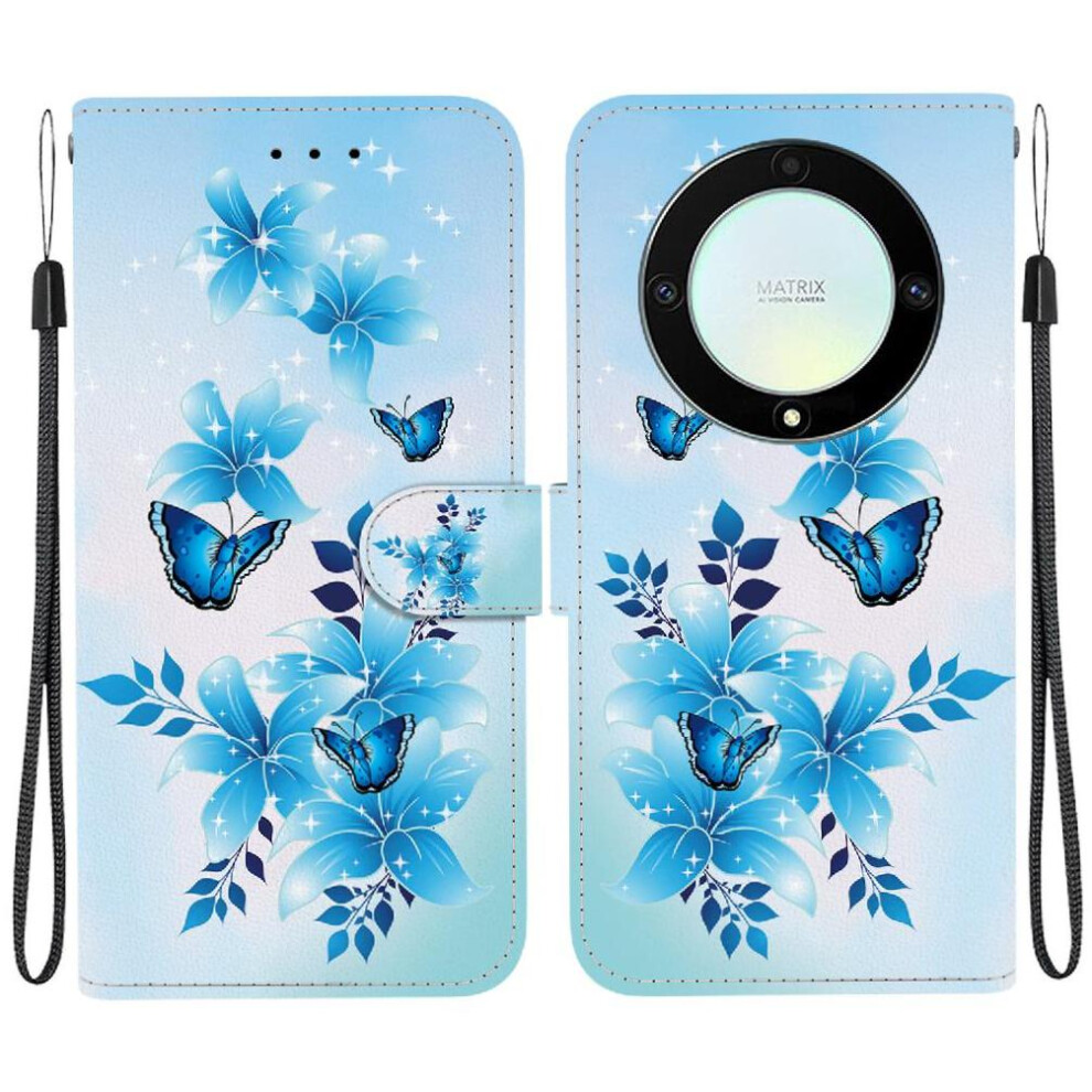 (Ohter) Compatible With Honor X9a Case Pattern Cover Card Slot Kickstand Pu Leather Card Slots 764490309516