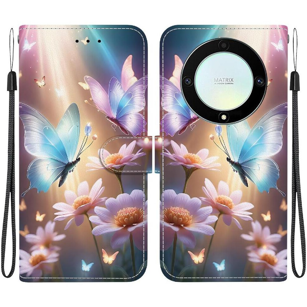 (C6) Compatible With Honor X9a Case Pattern Cover Card Slot Kickstand Pu Leather Card Slots 764490309530