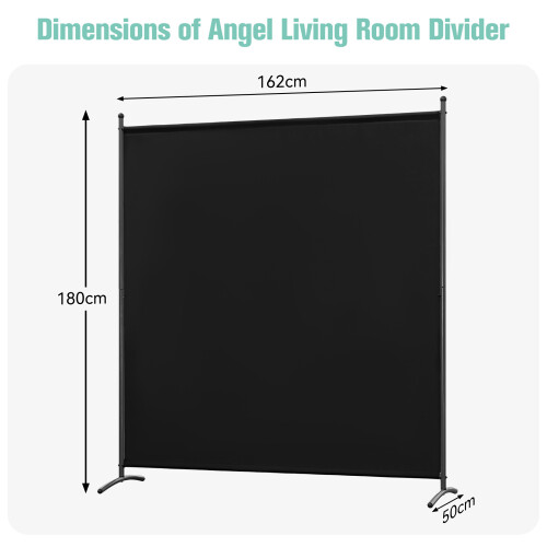 Angel Living 1 Panel Room Divider Black, 162 x 180cm) 1