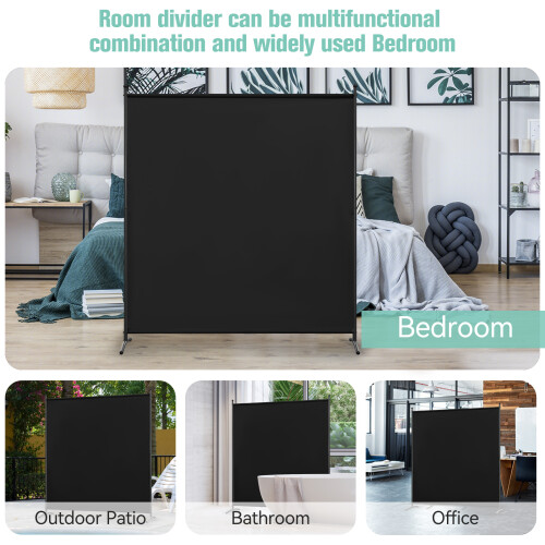 Angel Living 1 Panel Room Divider Black, 162 x 180cm) 2