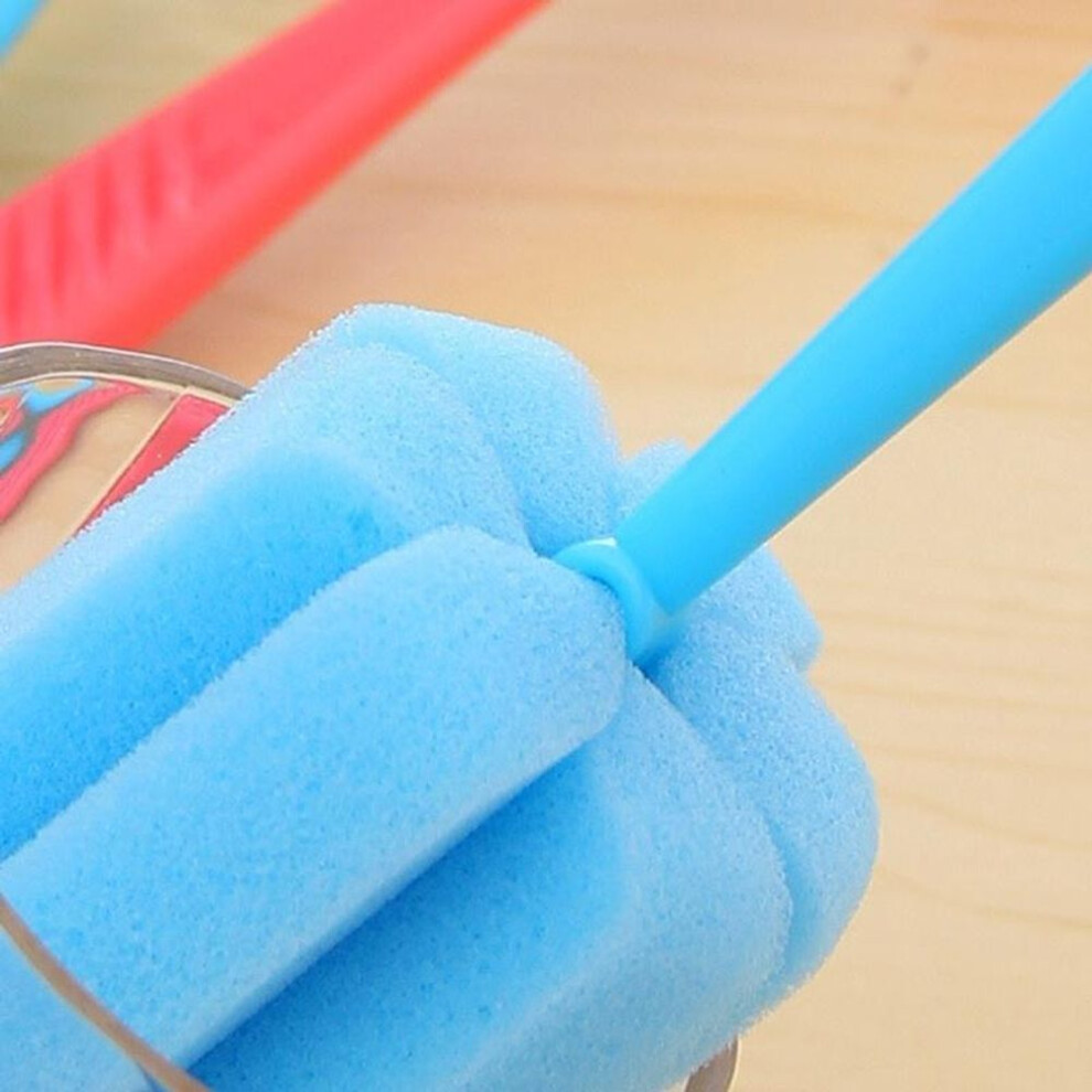 3 Pcs Kitchen Cleaning Tool Sponge Brush For Wineglass Bottle Coffe Tea Glass Random Color