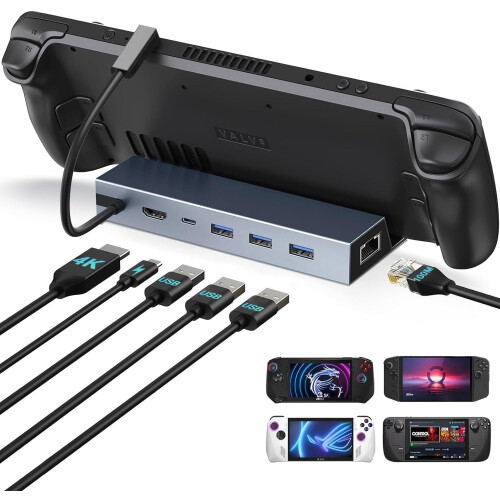 Steam Deck Dock,  6-in-1 USB C Dock