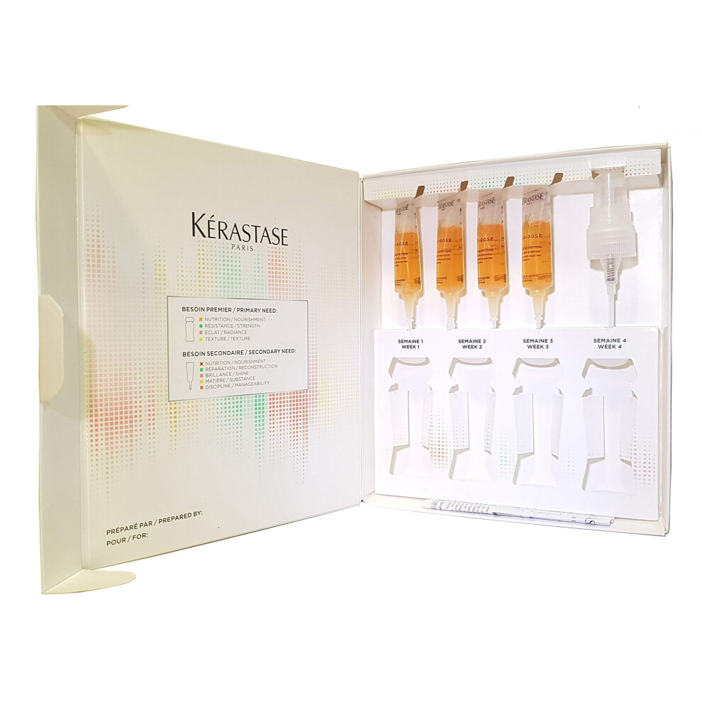Kérastase Fusio-Dose Booster Nutrition | Hair Treatment for Dry, Damaged Hair | Intensive Nourishing Home Lab Serum for Repair & Hydration