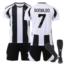 (24(130-140CM)) Comfortable 2425 Juventus Home RONALDO #7 Training Suit With Socks