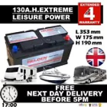 12V 130AH 130 AH Leisure Battery DEEP CYCLE for Motorhome / Caravan