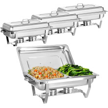 (4 Pack) 2/4/6/8 Pack Chafter Chafing Dish Set with 1/2 Pan