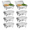 (8 Pack) 2/4/6/8 Pack Chafter Chafing Dish Set with 1/2 Pan 1