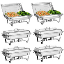 (6 Pack) 2/4/6/8 Pack Chafter Chafing Dish Set with 1/2 Pan