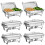 (6 Pack) 2/4/6/8 Pack Chafter Chafing Dish Set with 1/2 Pan 1