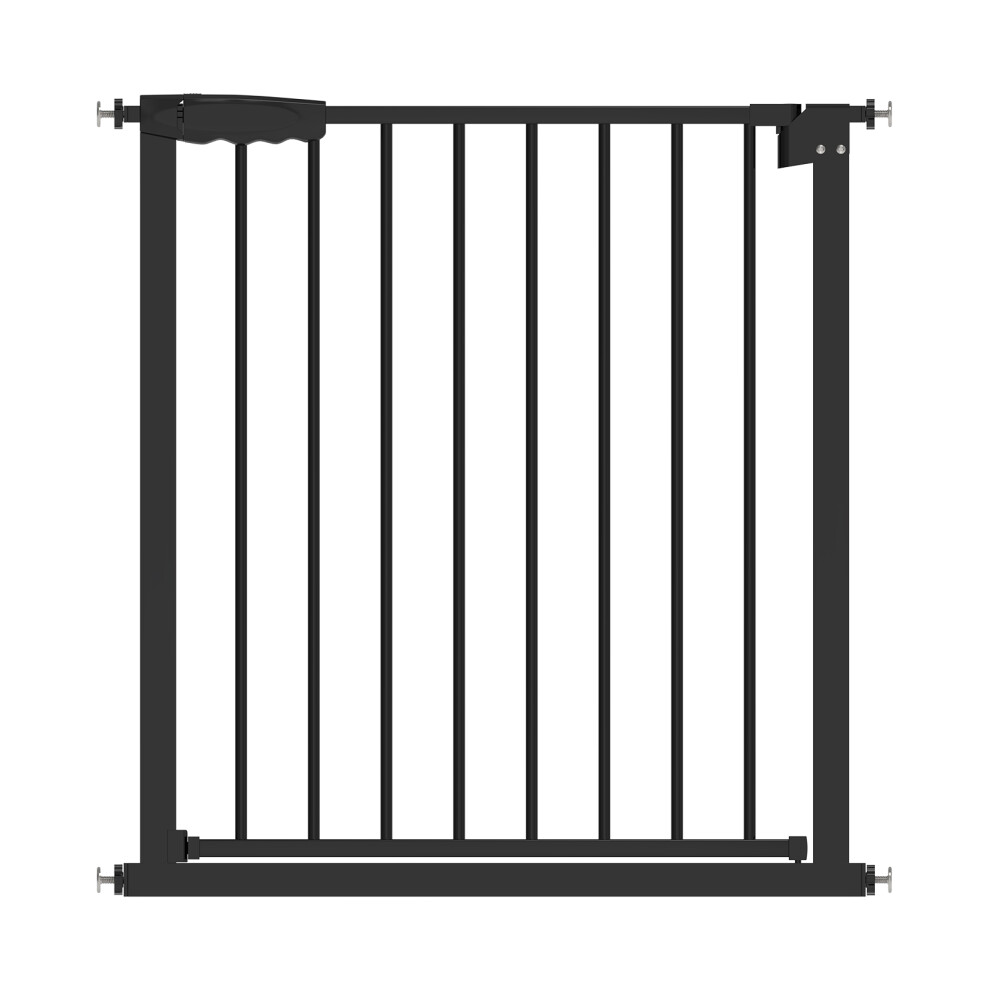 (Black) Stair Gate, Sure Shut Porte Toddler & Baby Gate, Stair Gate Pressure Fit Baby or Dog Gate,No punching Easy Install No-Screws Child Gate, 75-82cm