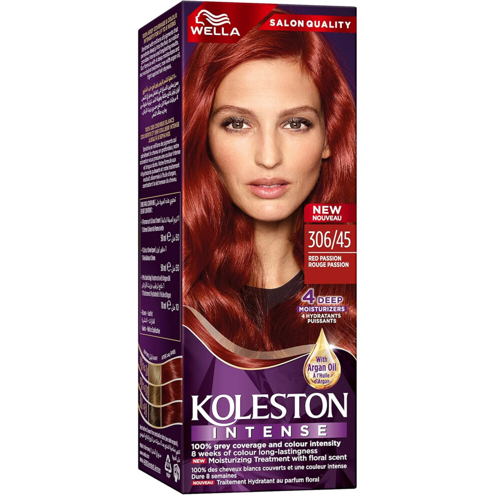 Red Wella Koleston Intense Hair Color 306/45 Passion) |High-Quality Formula Provides Long-Lasting, Vibrant Color