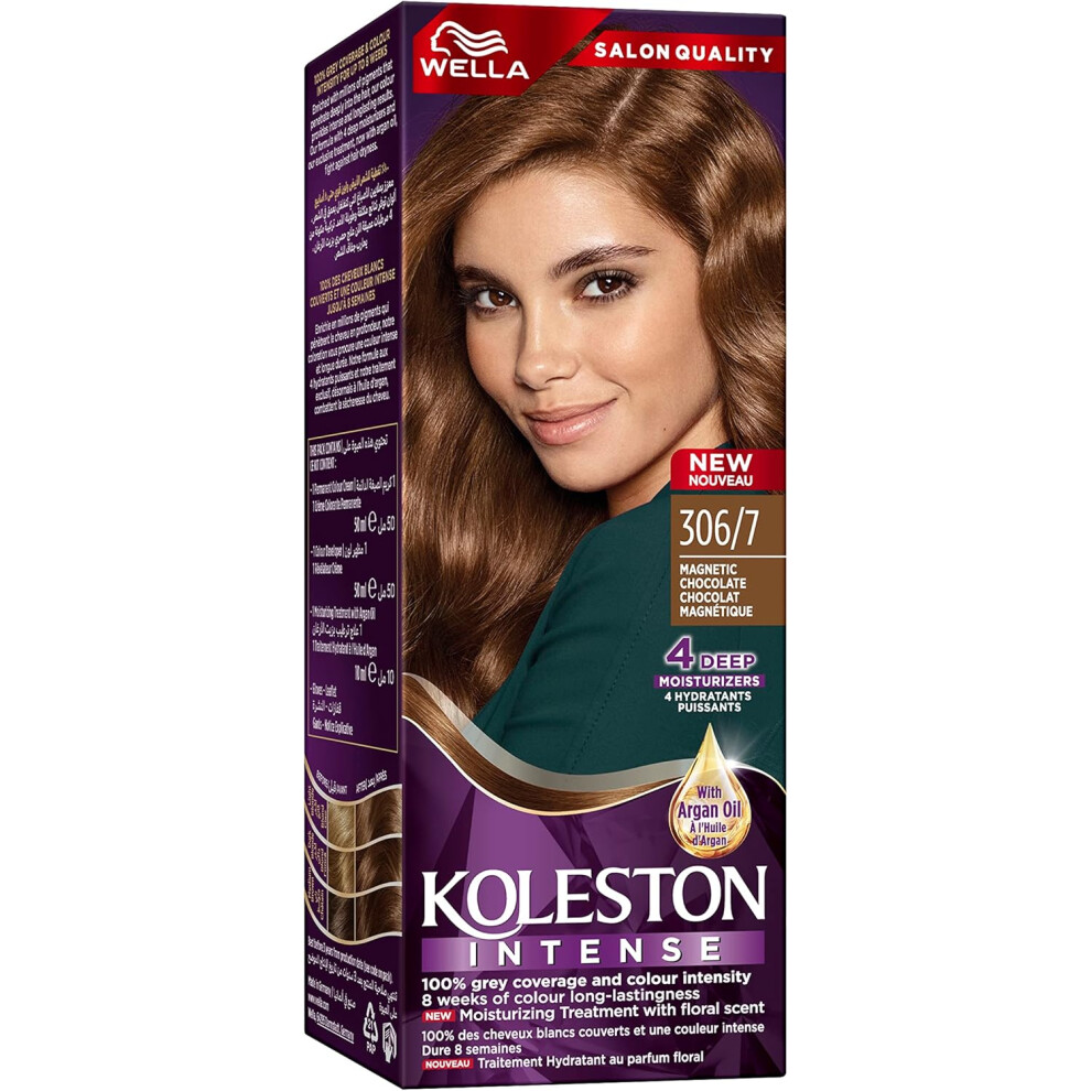 Wella Koleston Intense Hair Color 306/7 Chocolate - Deep, Long-Lasting, Salon-Quality Color With Nourishing Formula Brown