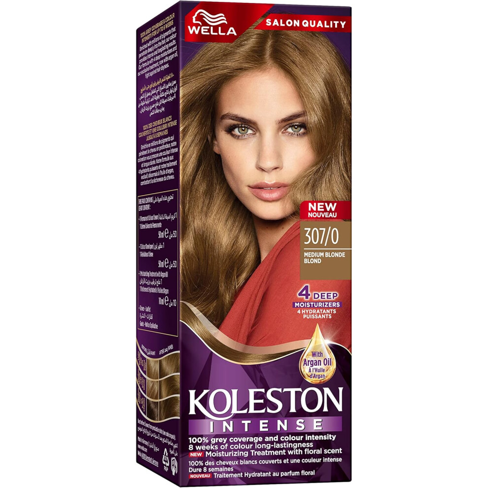 Wella Koleston Intense Hair Color 307/0 (Medium Blonde) | Natural & Long-Lasting Color